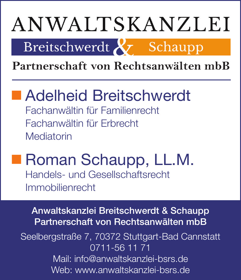 Anwaltskanzlei Breitschwerdt & Schaupp Partnerschaft von Rechtsanwälten mbB