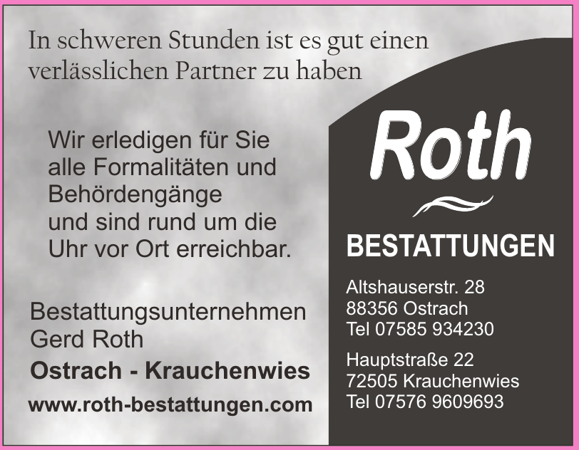 Roth Bestattungen Roth Bestattungen