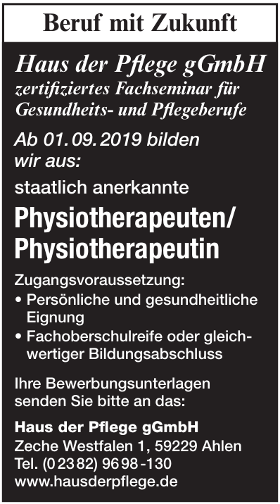Haus der Pflege gGmbH Haus der Pflege gGmbH