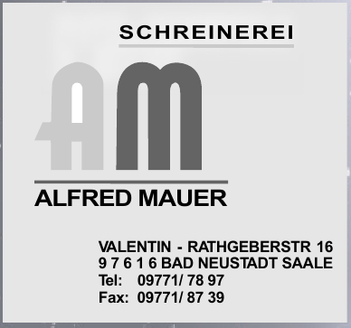Schreinerei Alfred Mauer Schreinerei Alfred Mauer