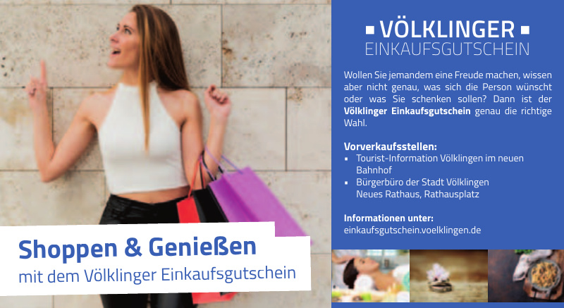 Völklinger Einkaufsgutschein Völklinger Einkaufsgutschein