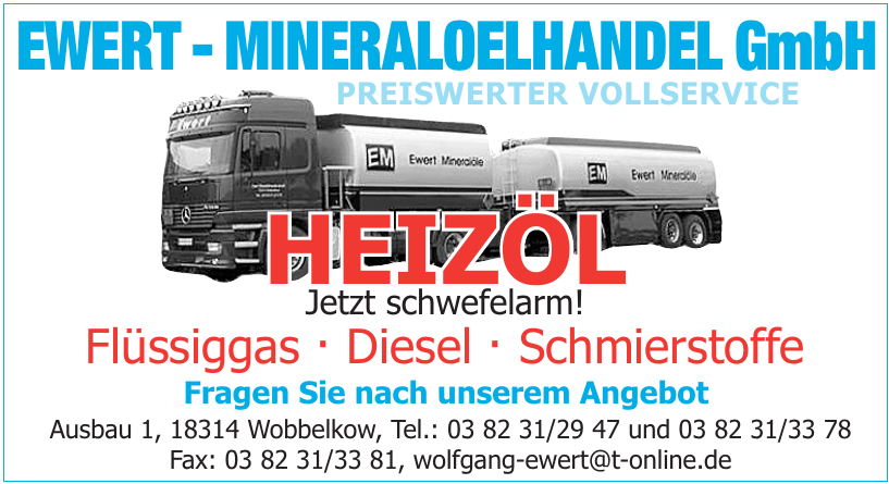 Ewert - Mineraloelhandel GmbH Ewert - Mineraloelhandel GmbH