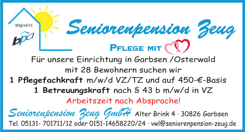 Seniorenpension Zeug GmbH