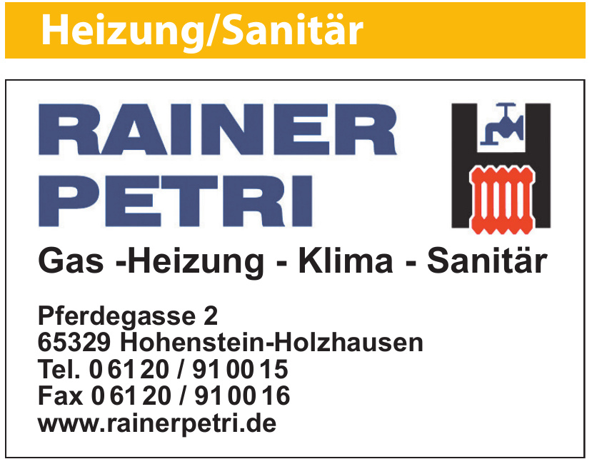 Rainer Petri Gas - Heizung - Klima - Sanitär