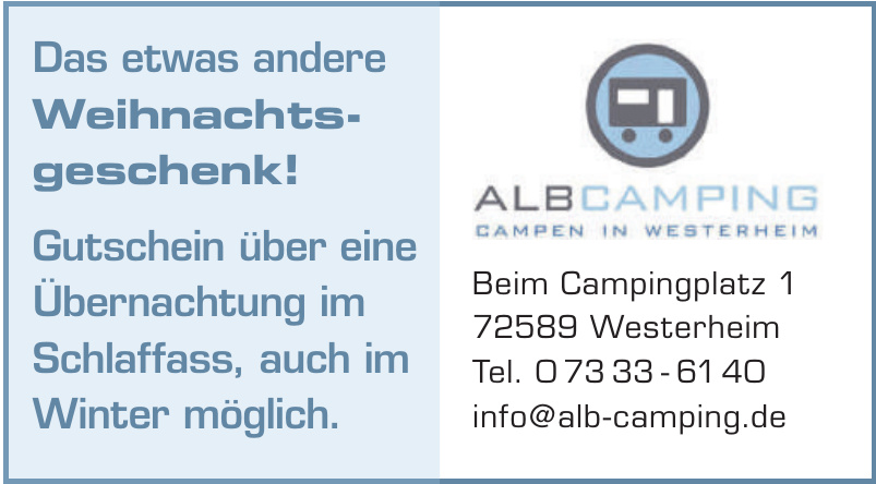AlbCamping Campen in Westerheim AlbCamping Campen in Westerheim