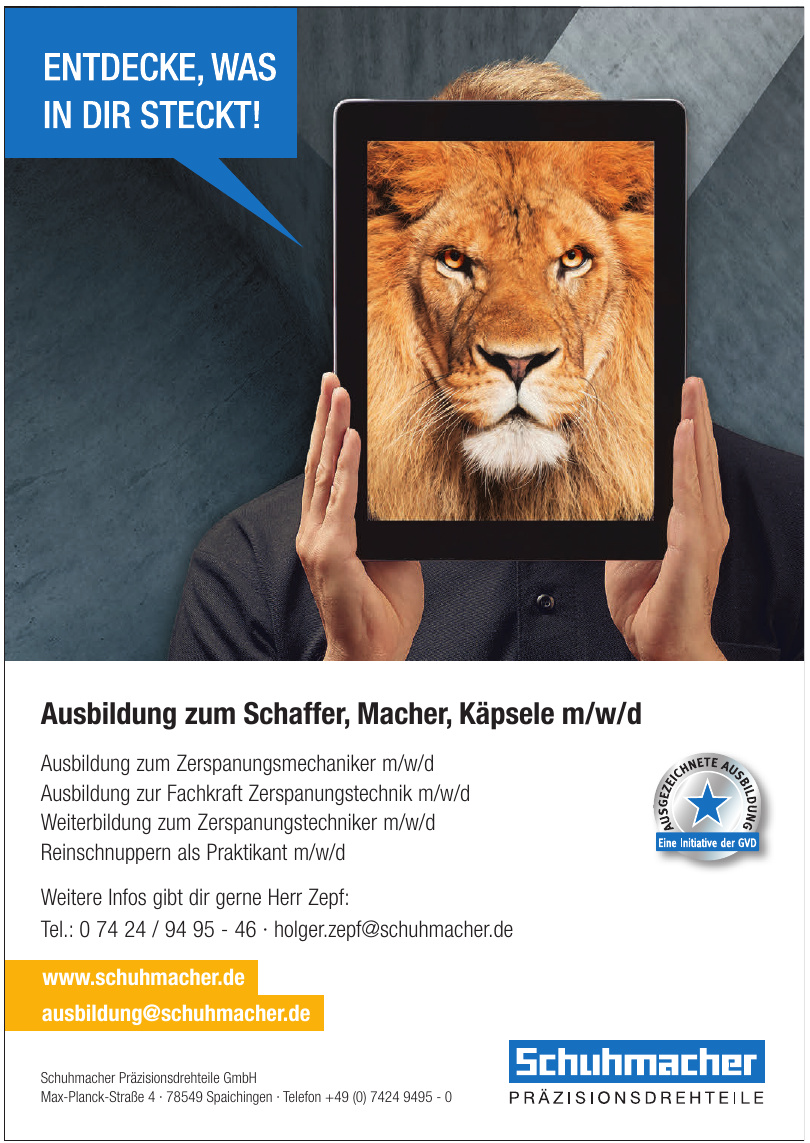 Schuhmacher Präzisionsdrehteile GmbH Schuhmacher Präzisionsdrehteile GmbH