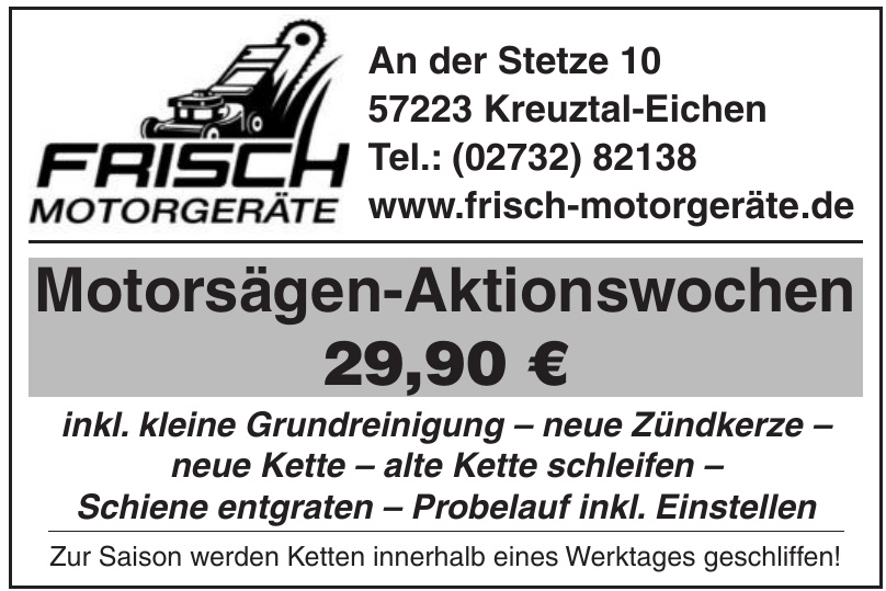 Frisch Motorgeräte Frisch Motorgeräte
