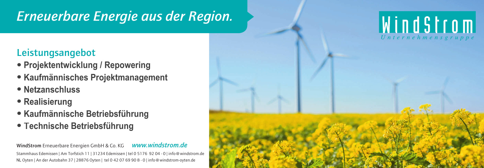 WindStrom Erneuerbare Energien GmbH & Co. KG WindStrom Erneuerbare Energien GmbH & Co. KG