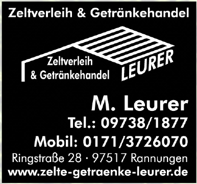 Zeltverleih & Getränkehandel Leurer Zeltverleih & Getränkehandel Leurer