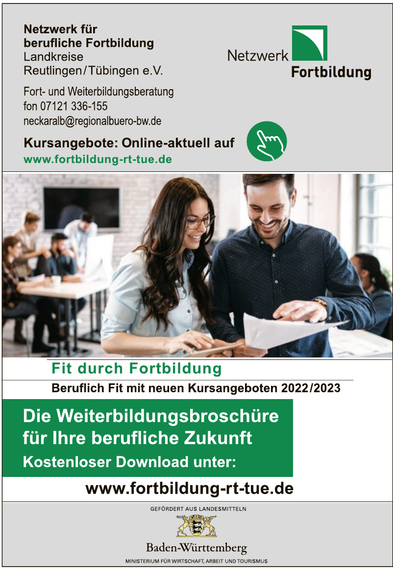 Netzwerk für berufliche Fortbuildung Landkreise Reutlingen/Tübingen e.V.