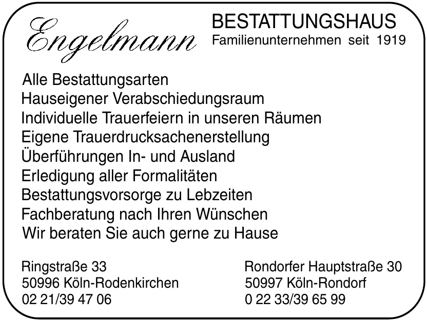 Engelmann Bestattungshaus Engelmann Bestattungshaus