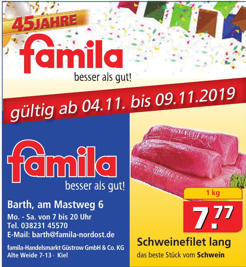 famila-Handelsmarkt Güstrow GmbH & Co. KG. famila-Handelsmarkt Güstrow GmbH & Co. KG.