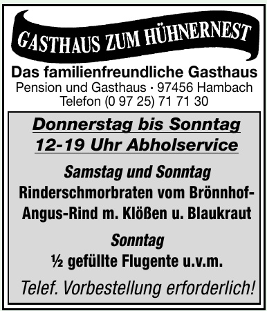 Gasthaus Zum Hühnernest Gasthaus Zum Hühnernest