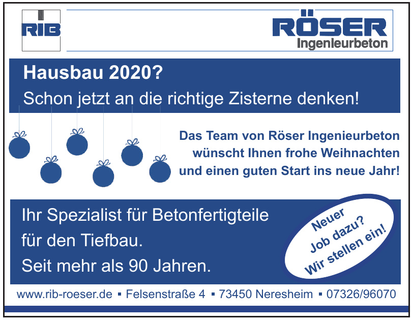 Wilhelm Röser Söhne GmbH & Co. KG Betonwerk Dorfmerkingen Wilhelm Röser Söhne GmbH & Co. KG Betonwerk Dorfmerkingen