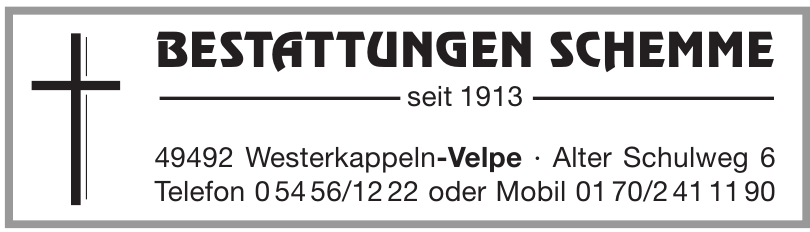 Bestattungen Schemme Bestattungen Schemme