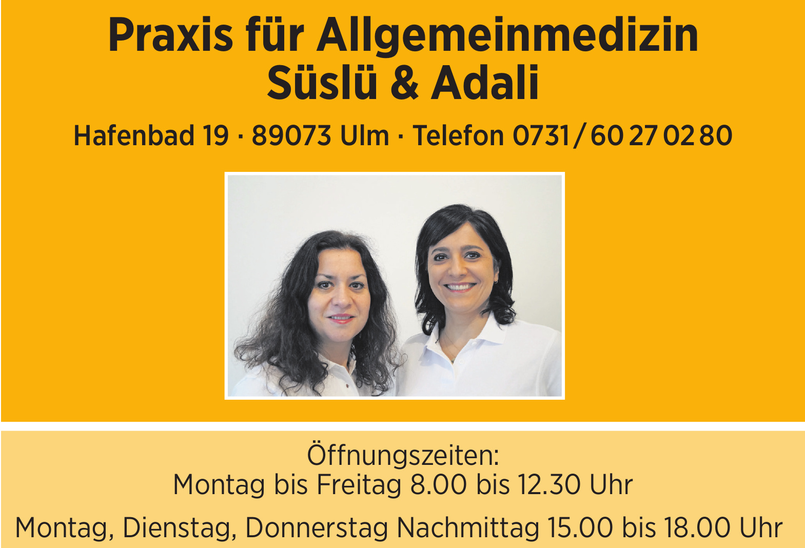 Praxis für Allgemeinmedizin Süslü & Adali Praxis für Allgemeinmedizin Süslü & Adali