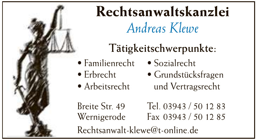Rechtsanwaltskanzlei Andreas Klewe