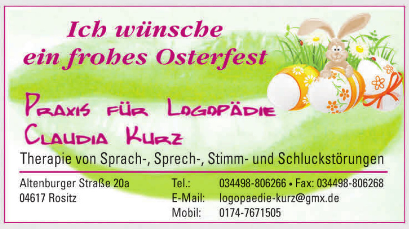 Praxis für Logopädie Claudia Kurz Praxis für Logopädie Claudia Kurz