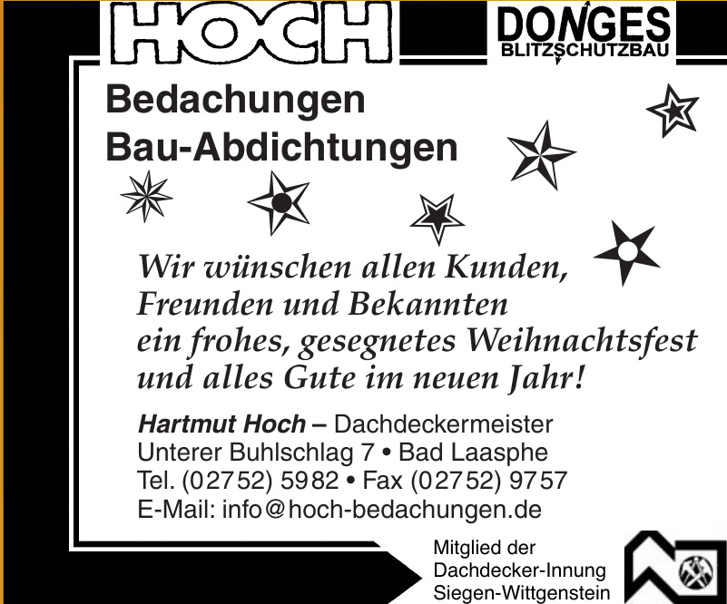 Hartmut Hoch - Dachdeckermeister Hartmut Hoch - Dachdeckermeister