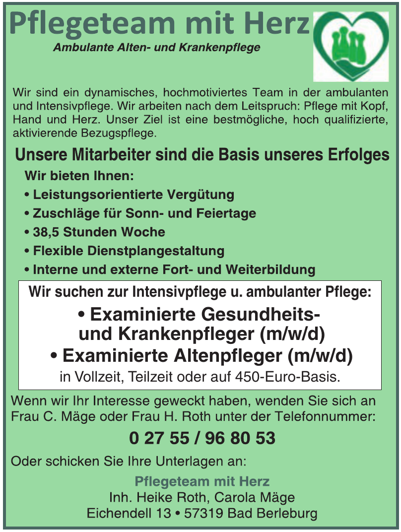 Pflegeteam mit Herz Pflegeteam mit Herz