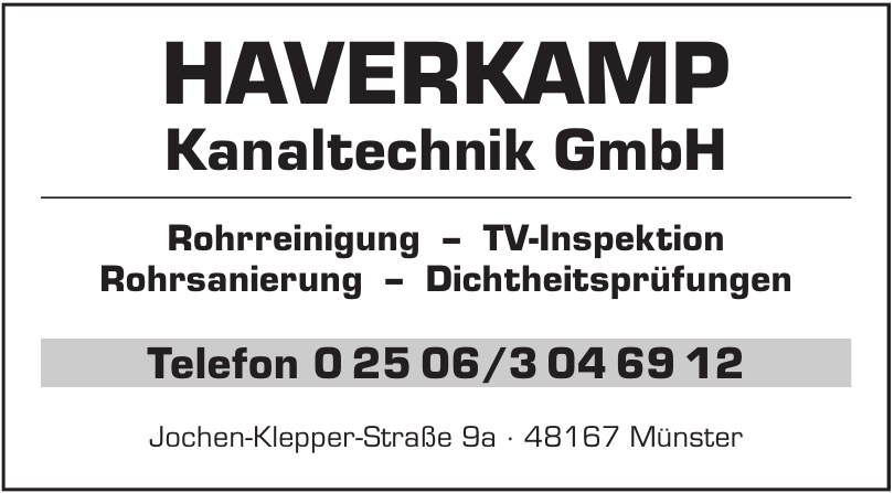 Haverkamp Kanaltechnik GmbH Haverkamp Kanaltechnik GmbH