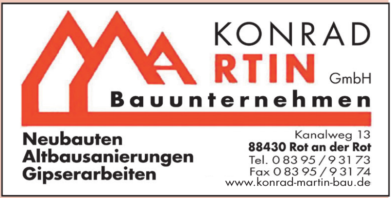 Konrad Martin Bauunternehmen GmbH Konrad Martin Bauunternehmen GmbH