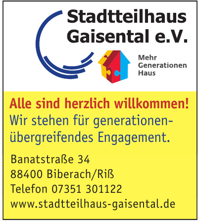 Stadtteilhaus Gaisental e. V. Stadtteilhaus Gaisental e. V.