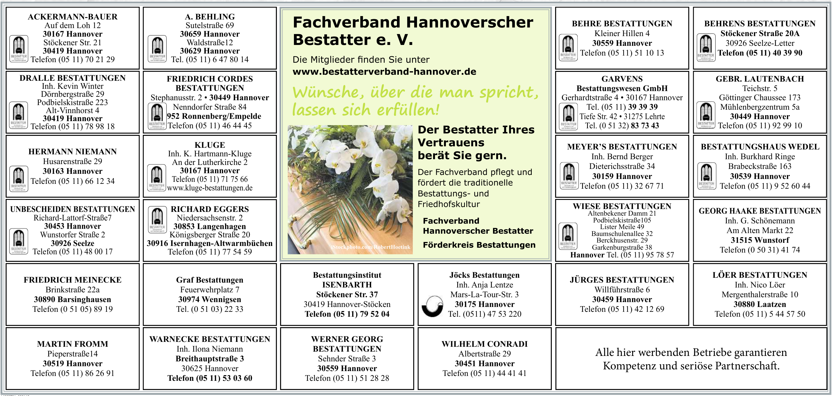 Fachverband Hannoverscher Bestatter e. V. Fachverband Hannoverscher Bestatter e. V.