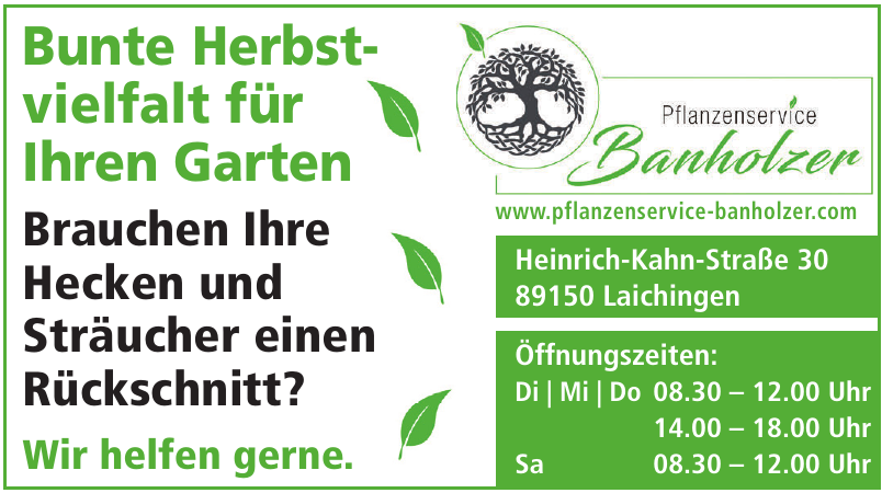Pflanzenservice Banholzer Pflanzenservice Banholzer