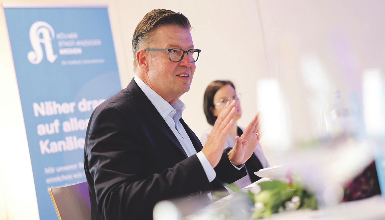 Dr. Klaus Schäfer, Vorstand für Technologie der Covestro AG, schilderte in der Gesprächsrunde seine Erfahrungen mit der Zirkularwirtschaft. Bild: Thomas Banneyer