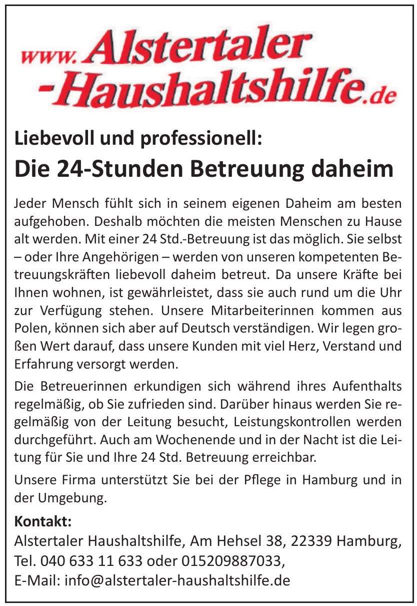 Alstertaler Haushaltshilfe Alstertaler Haushaltshilfe