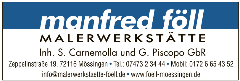 Manfred Föll Malerwerkstätte