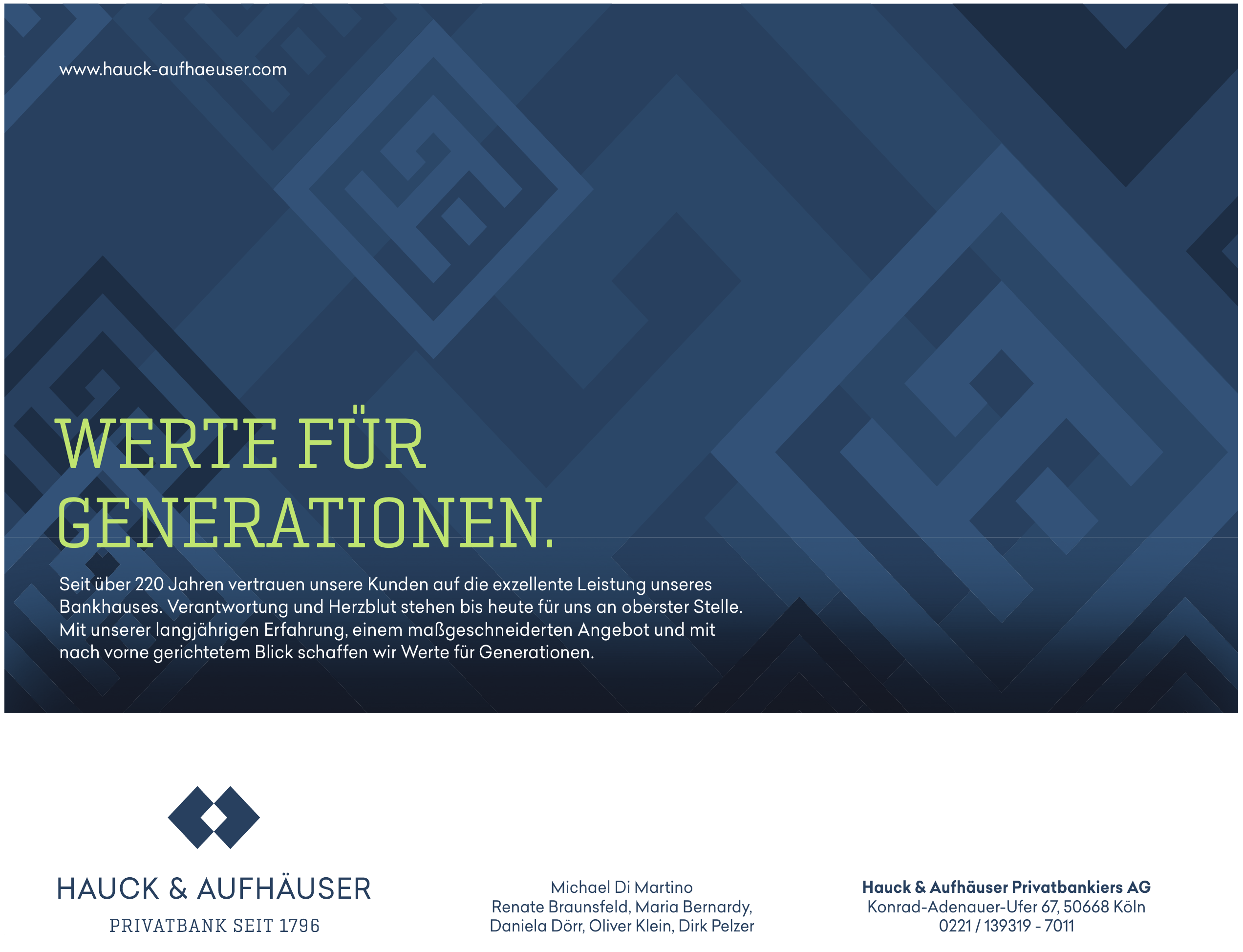 Hauck & Aufhäuser Privatbankiers AG Hauck & Aufhäuser Privatbankiers AG
