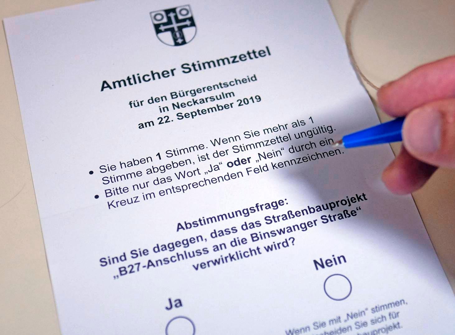 Der Bürgerentscheid ist gescheitert: Die erforderliche Mehrheit von mindestens 20 Prozent der Wahlberechtigten wurde knapp verfehlt. Foto: Dennis Mugker Der Bürgerentscheid ist gescheitert: Die erforderliche Mehrheit von mindestens 20 Prozent der Wahlberechtigten wurde knapp verfehlt. Foto: Dennis Mugker