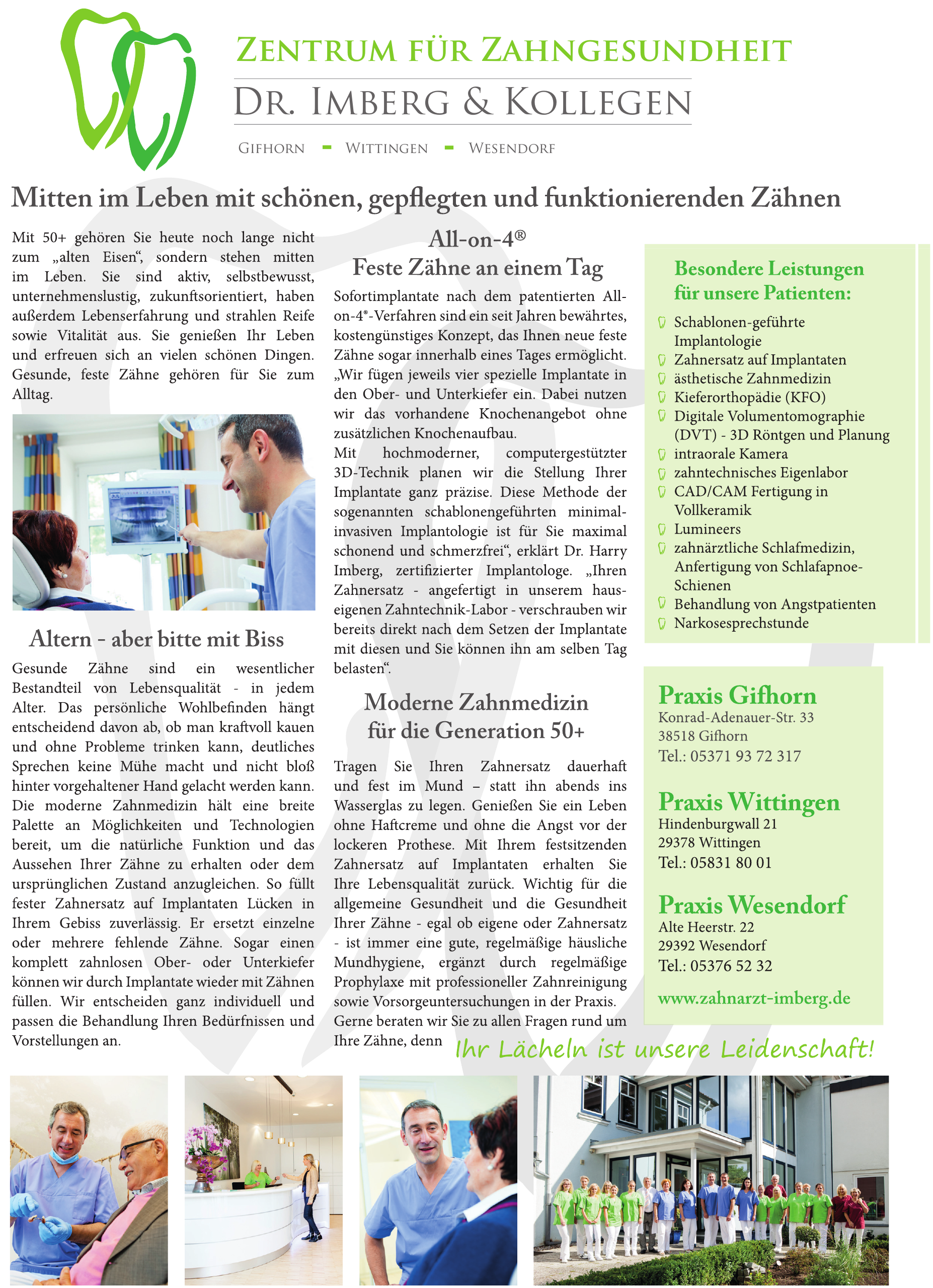 Zentrum für Zahngesundheit Dr. Imberg & Kollegen Zentrum für Zahngesundheit Dr. Imberg & Kollegen