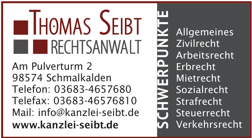 Thomas Seibt Rechtssanwalt Thomas Seibt Rechtssanwalt