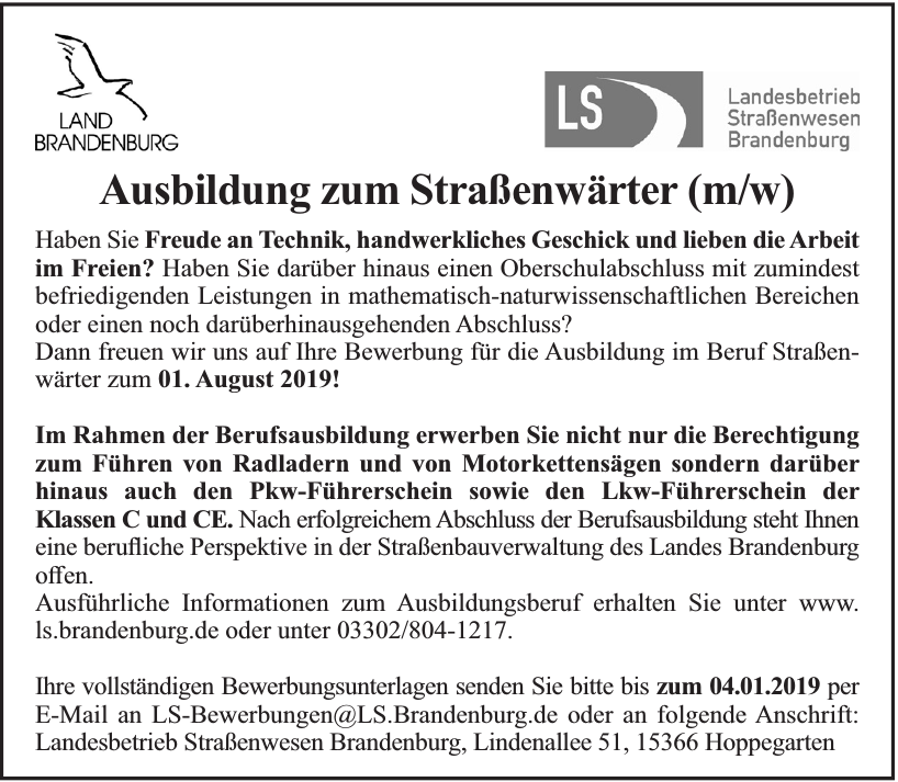 Landesbetrieb Straßenwesen Brandenburg Landesbetrieb Straßenwesen Brandenburg