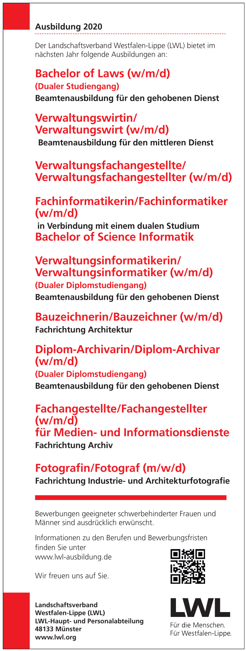 Landschaftsverband Westfalen-Lippe (LWL) Landschaftsverband Westfalen-Lippe (LWL)