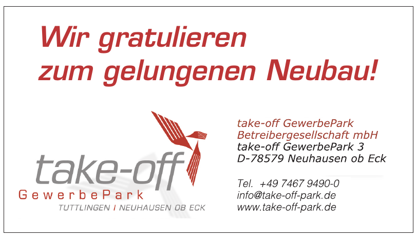 take-off GewerbePark Betreibergesellschaft mbH take-off GewerbePark Betreibergesellschaft mbH