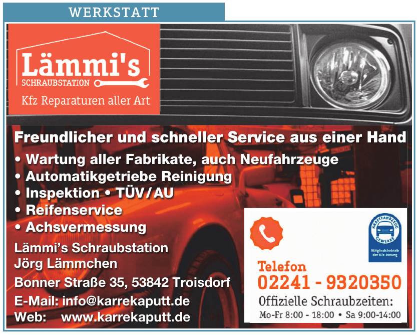 Lämmi’s Schraubstation Jörg Lämmchen Lämmi’s Schraubstation Jörg Lämmchen