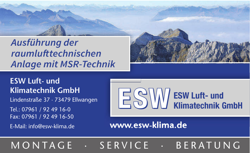 ESW Luft- und Klimatechnik GmbH ESW Luft- und Klimatechnik GmbH