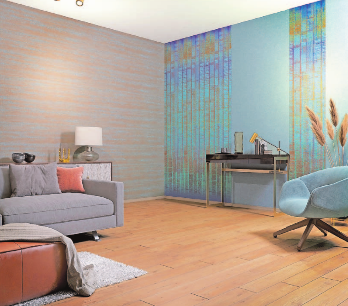 Die neuen Tapeten-Designs sorgen für Spannung und bieten Raum für das individuelle Wohngefühl. Foto: Marburg Silk Die neuen Tapeten-Designs sorgen für Spannung und bieten Raum für das individuelle Wohngefühl. Foto: Marburg Silk