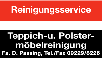 Fa. D. Passing - Teppich- u. Polstermöbelreinigung Fa. D. Passing - Teppich- u. Polstermöbelreinigung