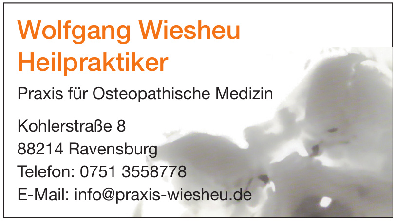 Wolfgang Wiesheu Heilpraktiker Wolfgang Wiesheu Heilpraktiker