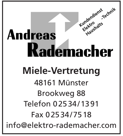 Andreas Rademacher Miele-Vertretung Andreas Rademacher Miele-Vertretung