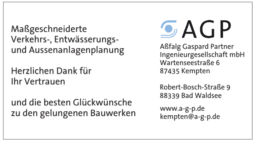 Aßfalg Gaspard Partner Ingenieurgesellschaft mbH Aßfalg Gaspard Partner Ingenieurgesellschaft mbH