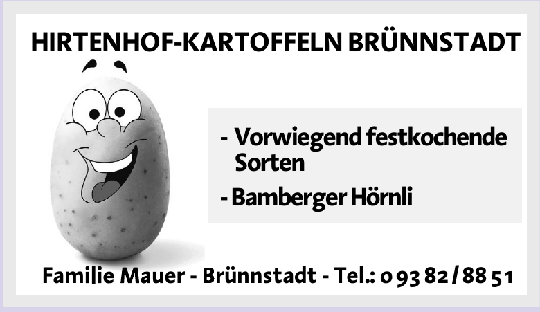 Hintenhof-Kartoffeln Brünnstadt - Familie Mauer Hintenhof-Kartoffeln Brünnstadt - Familie Mauer