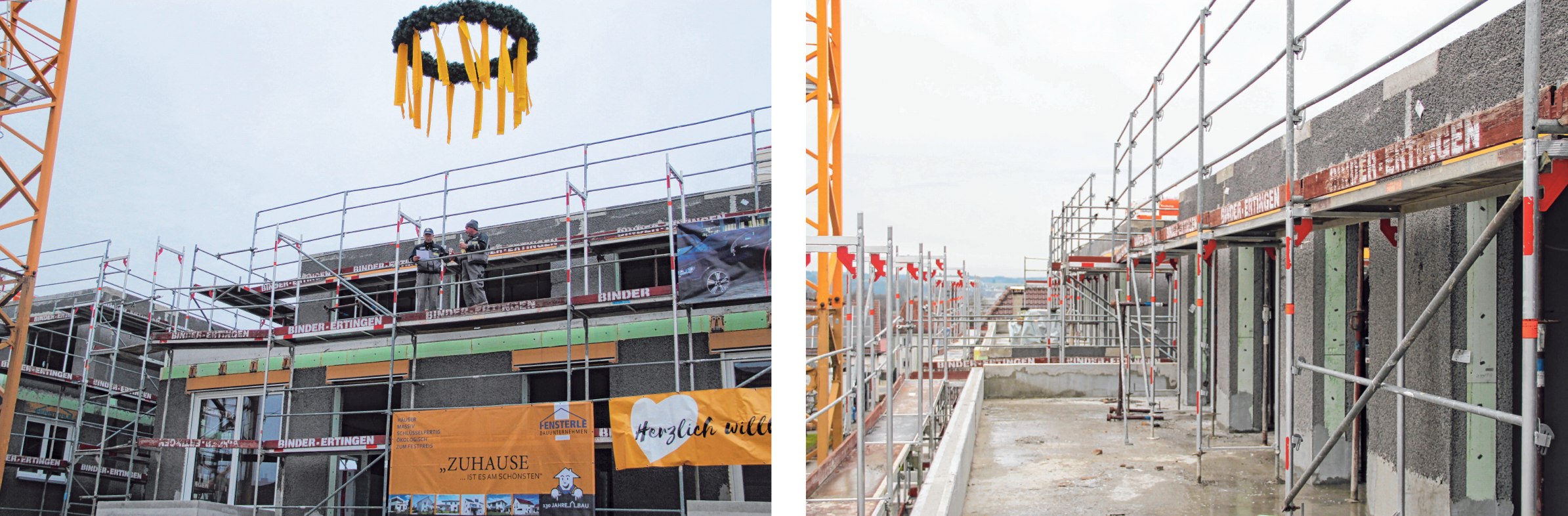 Das Richtfest wurde in der vergangenen Woche gefeiert. In südlicher Ausrichtung ist von den oberen Wohnungen der Blick ins Donautal möglich. FOTOS: MICHAEL MADER Das Richtfest wurde in der vergangenen Woche gefeiert. In südlicher Ausrichtung ist von den oberen Wohnungen der Blick ins Donautal möglich. FOTOS: MICHAEL MADER