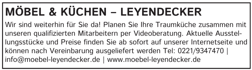 Möbel Leyendecker GmbH & Co. KG Möbel Leyendecker GmbH & Co. KG