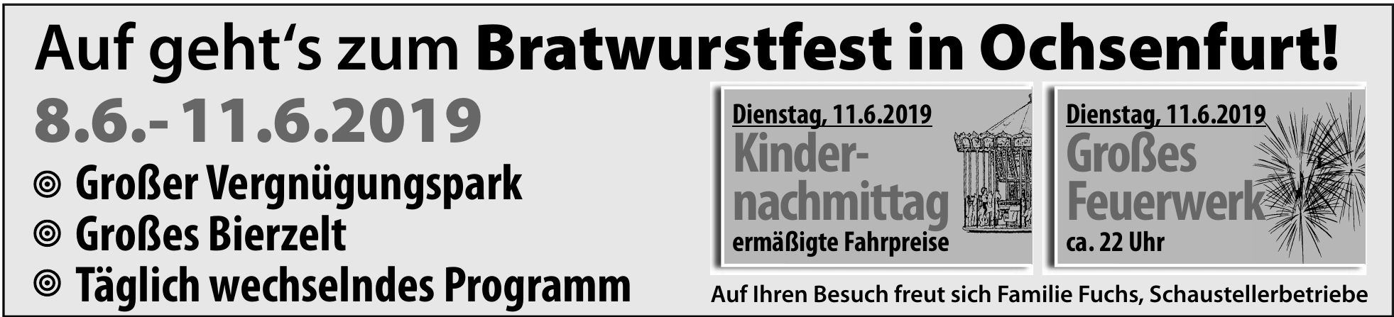 Bratwurstfest in Ochsenfurt Bratwurstfest in Ochsenfurt
